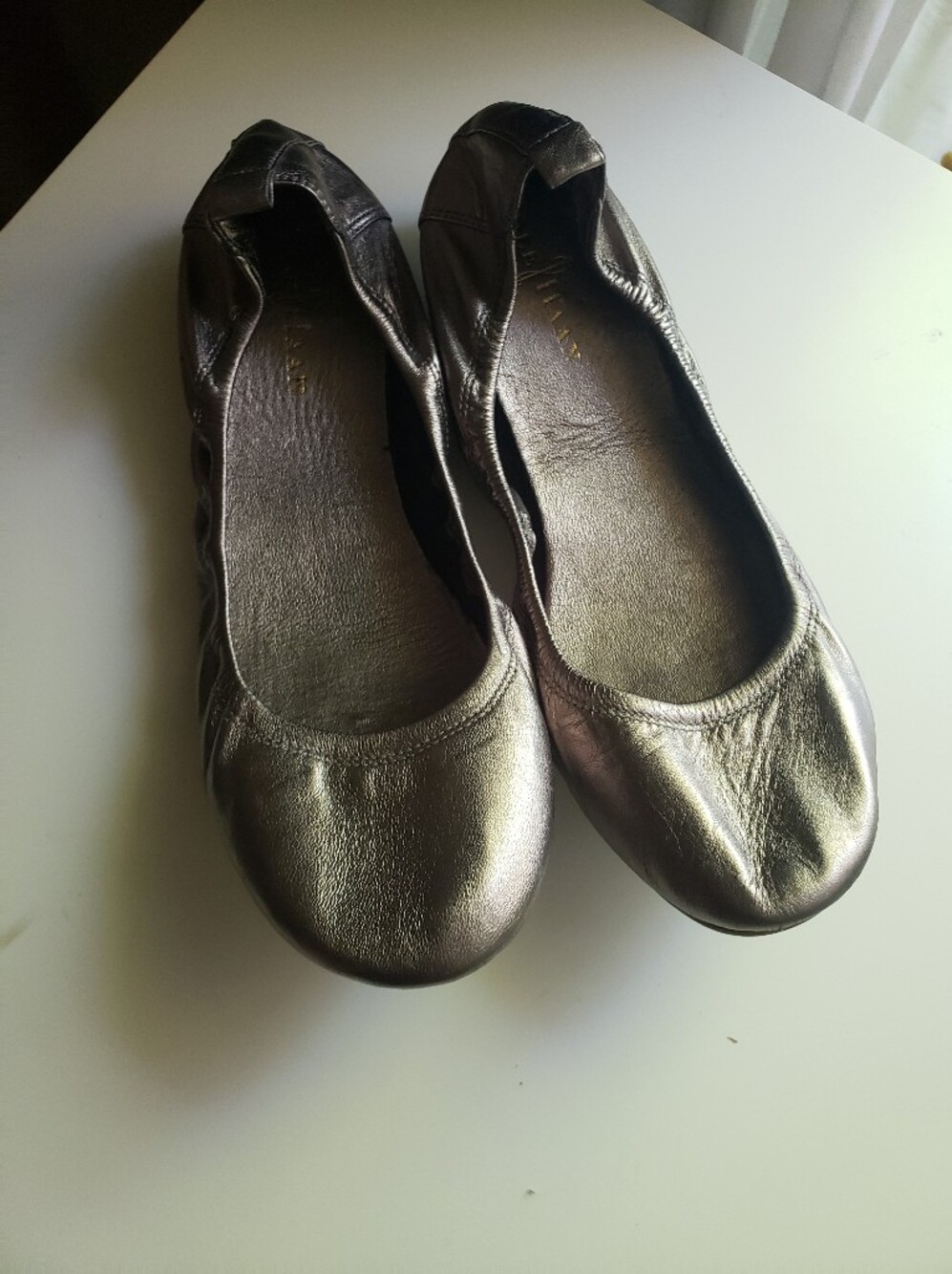 Cole Haan Nike Air  Metallic Ballet Flats - Women's Slip-On Comfort
